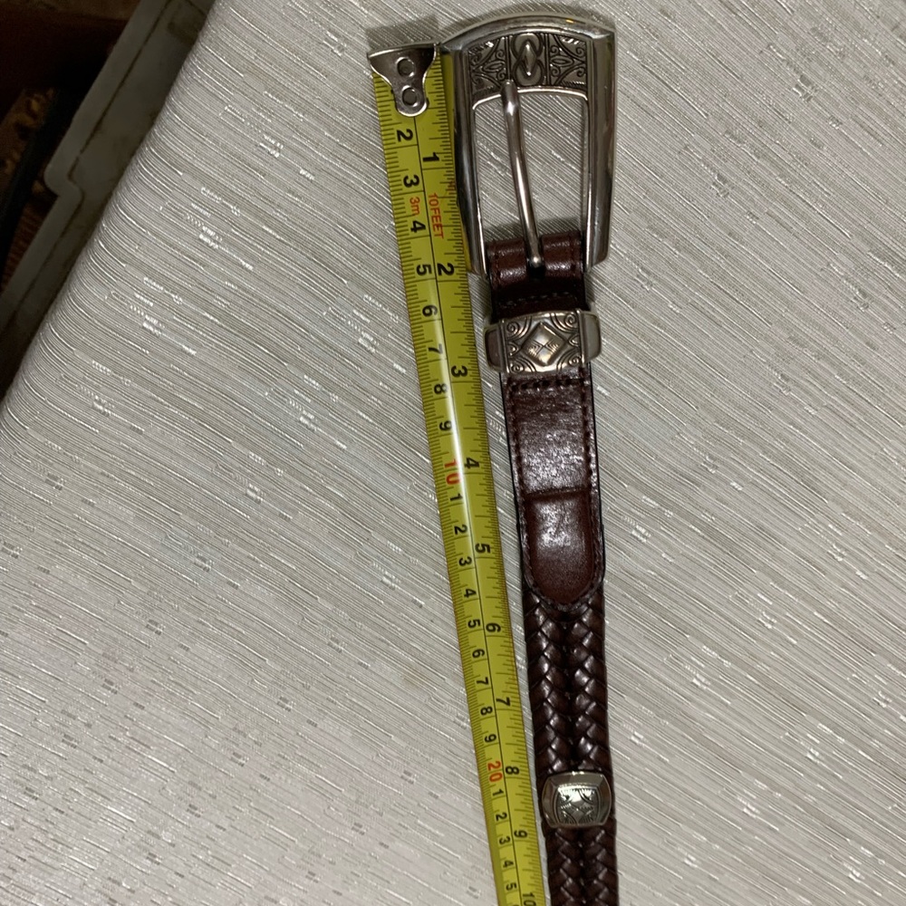 Brighton braided leather belt
